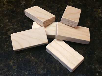 ActionCraftworks.com 2"x1" x 3/8" Pine dominoes pile
