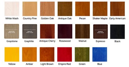 ActionCraftworks.com General Finishes stain chart