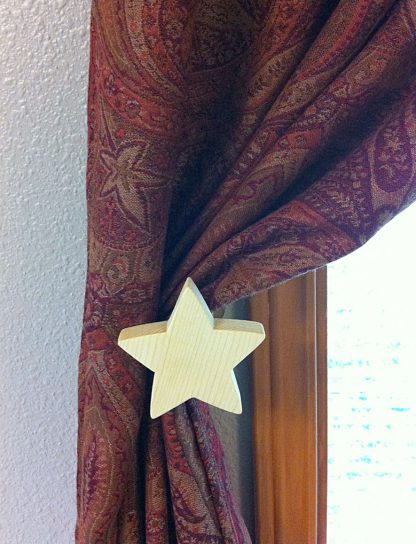 ActionCraftworks.com star curtain holdback curtain front