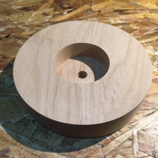 5 inch Alder circle with 2 inch hole countersunk