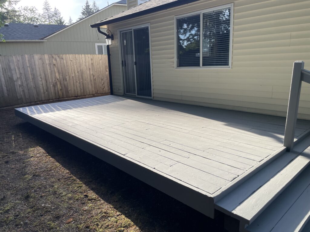 After: restored backyard deck, Action Craftworks LLC, Vancouver WA