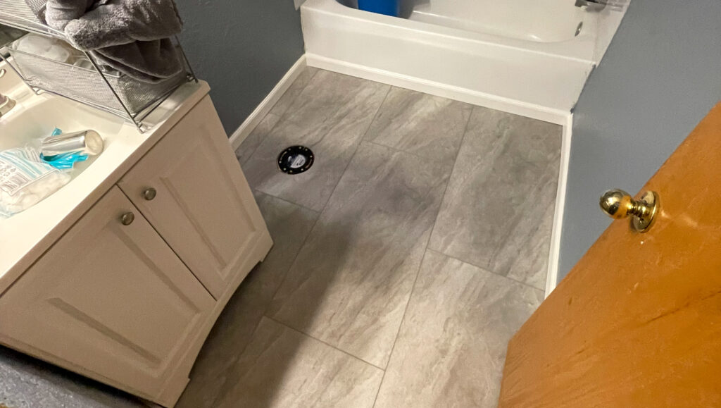 Bathroom remodel of floor, subfloor, joists, moulding and toilet by Action Craftworks LLC in Vancouver, WA