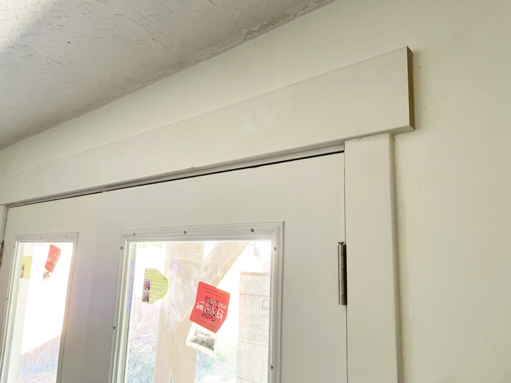 Craftsman molding around new French doors by Action Craftworks in Vancouver, WA